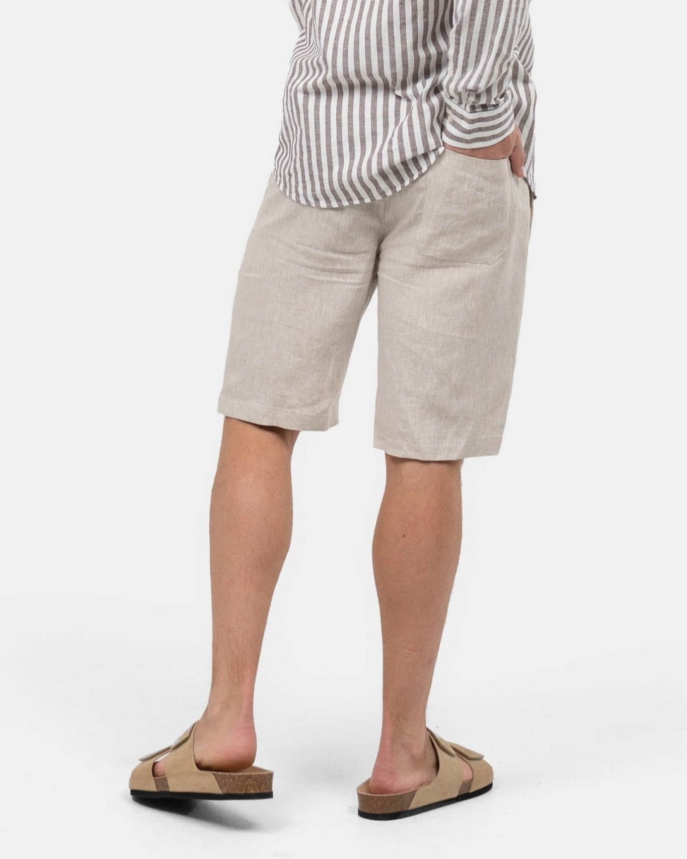 Hørshorts Beige | Skagen - clothing.dk